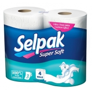 Туалетний папір целюлознаий Selpak 4шт. в упаковці